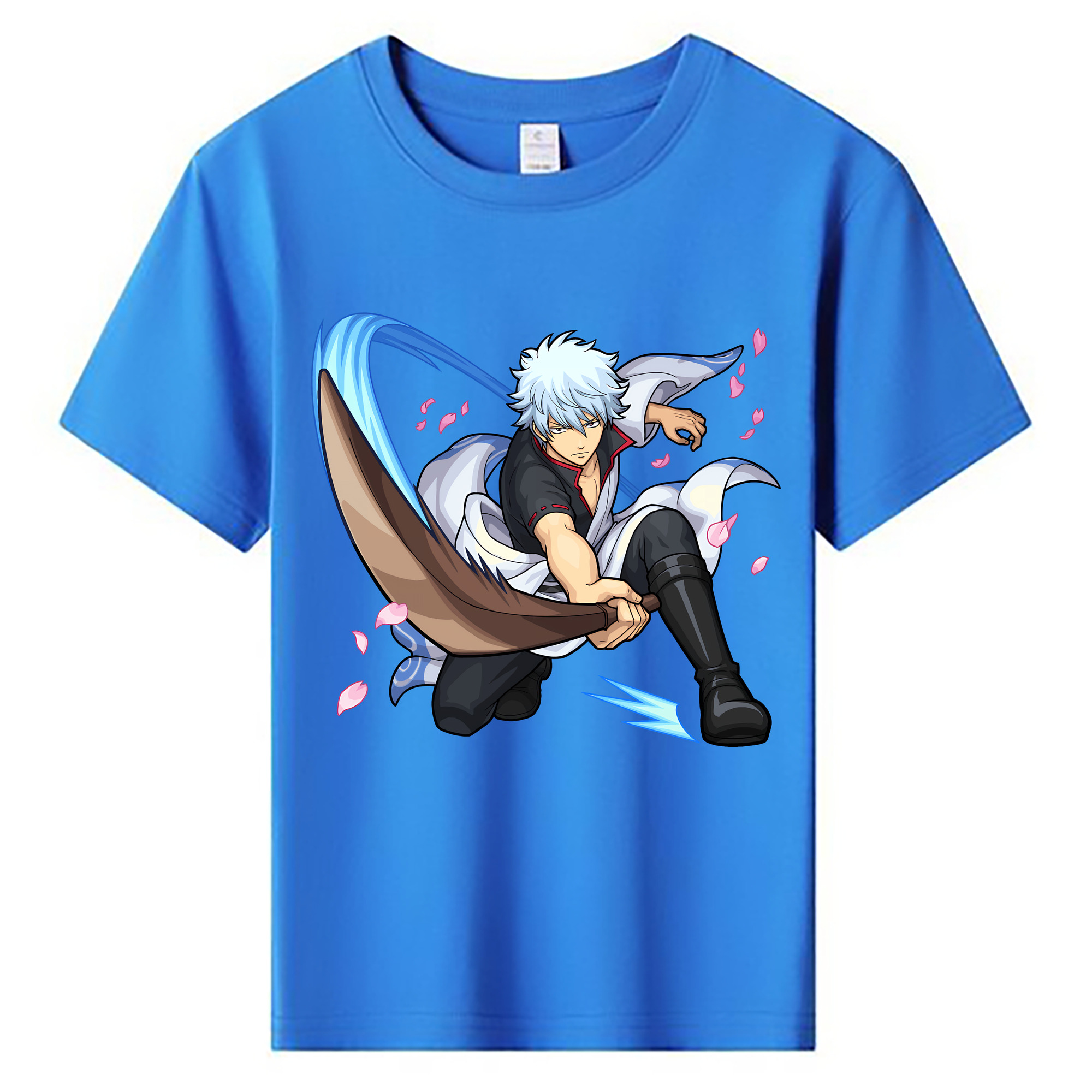 （画像用） ぎんたま 坂田銀時（さかたぎんとき） 神楽 志村新八（しむら しんぱち） GINTAMA Sakata Gintoki Kagura Shimura Shinpachi 綿100％キッズTシャツ（フロントプリント）
